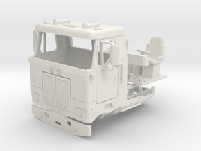 1/64 White road commander Daycab no visor COE in White Natural Versatile Plastic