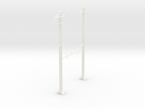 CATENARY PRR 2 TRACK 2PHASE N SCALE  in White Smooth Versatile Plastic