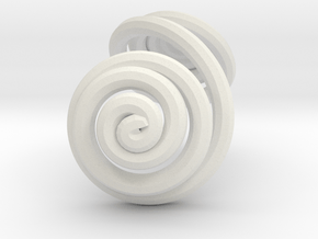 Swirl (11) in White Natural Versatile Plastic
