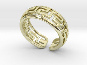 Pseudo meanders in 14k Gold Plated Brass