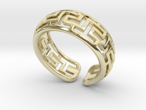 Pseudo meanders in 9K Yellow Gold 