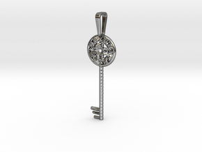 Magic key Pendant 4.3cm in Polished Silver