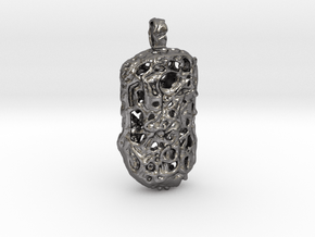 Earth pendant series  in Processed Stainless Steel 316L (BJT): Medium
