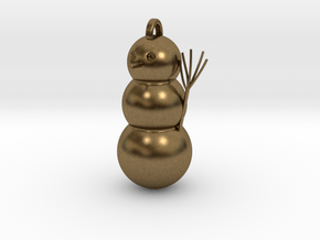 Geometric Snowman 01 in Natural Bronze