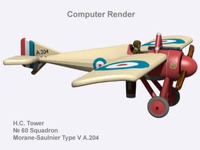 H.C. Tower Morane-Saulnier Type V (full color) in Natural Full Color Nylon 12 (MJF)