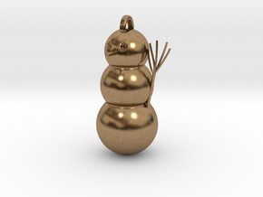 Geometric Snowman 01 in Natural Brass