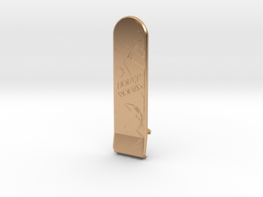 Hoverboard Bottle Opener with Keychain Loop in Polished Bronze