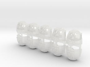 10x Star Phantoms - G:13a Shoulder Pads in Clear Ultra Fine Detail Plastic