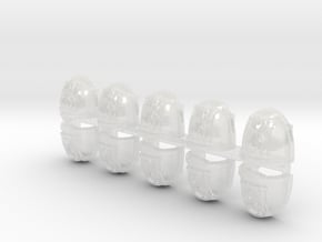 10x Star Phantoms - G:11a Shoulder Pads in Clear Ultra Fine Detail Plastic