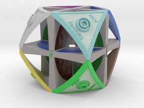 The UZAZU Embodied Intelligence State Cube in Natural Full Color Nylon 12 (MJF)