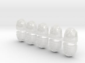 10x Star Phantoms - G:4a Shoulder Pads in Clear Ultra Fine Detail Plastic
