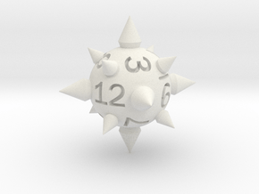 Morningstar D12 (rhombic) in White Natural Versatile Plastic: Small