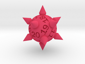 Morningstar D20 (spindown) in Pink Smooth Versatile Plastic: Small