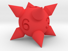 Morningstar D6 in Red Smooth Versatile Plastic: Small