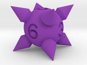Morningstar D6 in Purple Smooth Versatile Plastic: Small