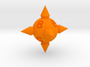 Morningstar D8 in Orange Smooth Versatile Plastic: Small
