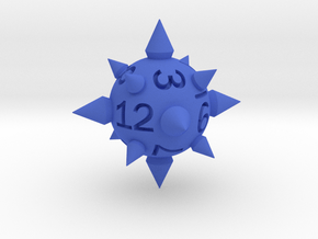Morningstar D12 (rhombic) in Blue Smooth Versatile Plastic: Small