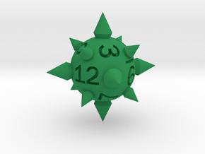 Morningstar D12 (rhombic) in Green Smooth Versatile Plastic: Small