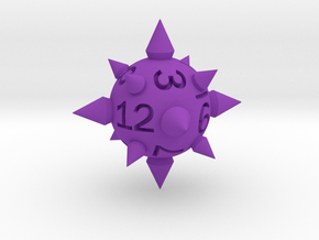 Morningstar D12 (rhombic) in Purple Smooth Versatile Plastic: Small