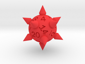 Morningstar D20 in Red Smooth Versatile Plastic: Small