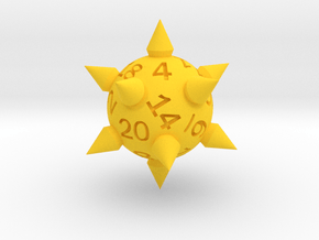 Morningstar D20 in Yellow Smooth Versatile Plastic: Small