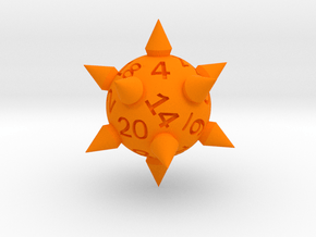 Morningstar D20 in Orange Smooth Versatile Plastic: Small