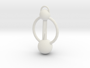 Twisted Earring in White Natural Versatile Plastic