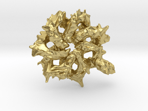 Pendant fire gold  in Natural Brass: Medium
