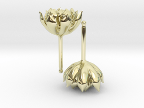 Echeveria Succulent Earrings in 14k Gold Plated Brass