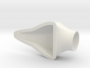 NACA Duct small round exit in White Natural Versatile Plastic