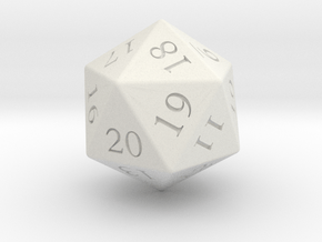 Enormous D20 (spindown) in White Natural TPE (SLS)