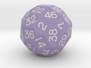 Fourfold Polyhedral d46 (Twilight Purple) in Natural Full Color Sandstone