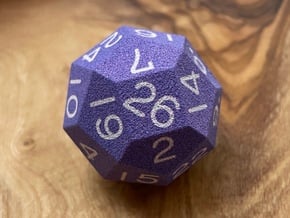 d26 Zuluhedron (Twilight Purple) in Natural Full Color Sandstone