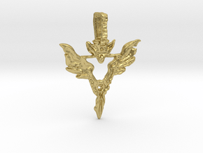 Air pendant  in Natural Brass: Medium