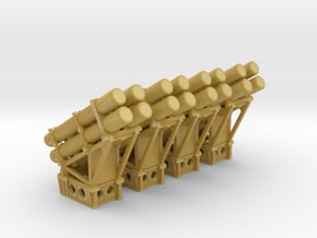 1/200 US Two Harpoon Missile Launchers Set in Tan Fine Detail Plastic