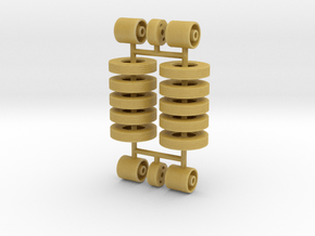 1/87th Two Hole tire set for trucks in Tan Fine Detail Plastic