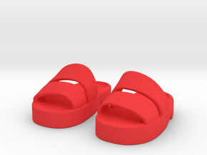 Sandals for Boudi in Red Smooth Versatile Plastic
