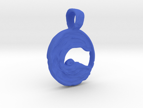 Water pendant  in Blue Smooth Versatile Plastic: Medium