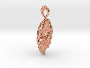 Water magic pendant  in Polished Copper: d3