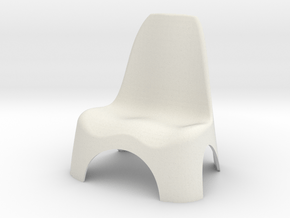 Garden Chair 1/10 in White Natural Versatile Plastic
