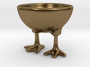 Feet Egg Cup in Natural Bronze