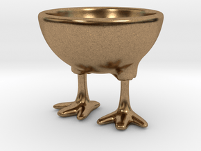 Feet Egg Cup in Natural Brass