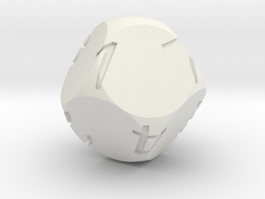 Alt D8 Sphere Dice in White Natural Versatile Plastic