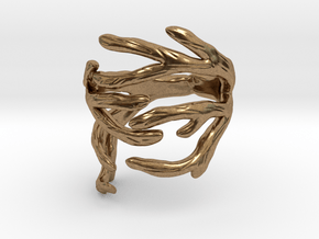 Antler Ring Size 7.5 in Natural Brass