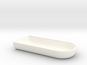 WAX3 Case Upper Half in White Processed Versatile Plastic