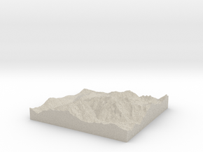 Model of Les Gens in Natural Sandstone