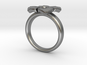 new ring flower S53 in Natural Silver