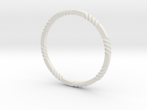 Razor bangle in White Natural Versatile Plastic