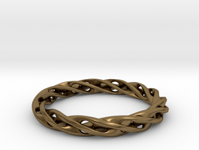 Möbius strip Ring-01#8 in Natural Bronze