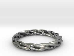 Möbius strip Ring-01#8 in Natural Silver